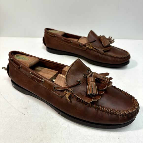 VERY GOOD Rancourt & Co. x Polo Country Handsewn Moccasin Kiltie Loafer USA 11 - Picture 6 of 12